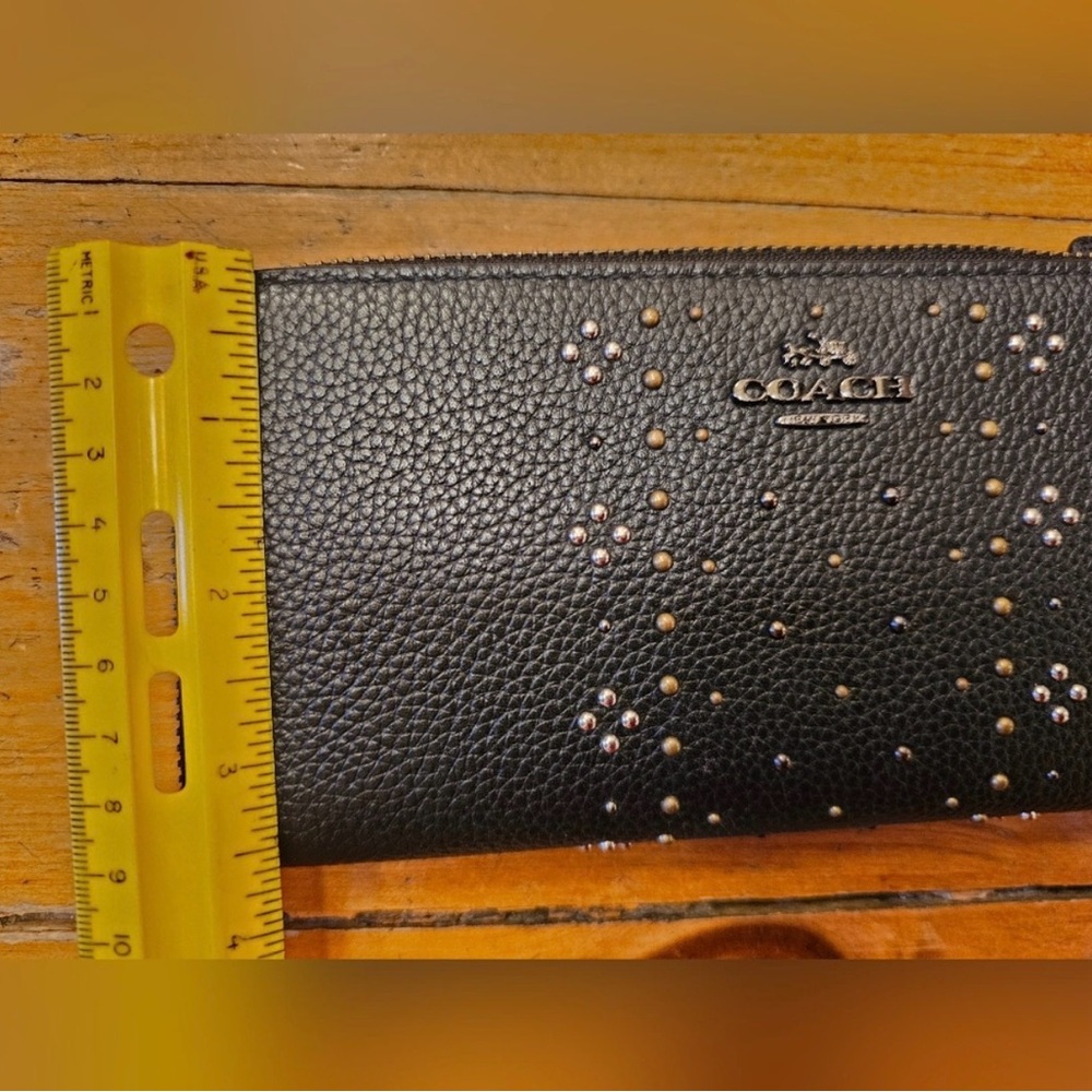 Coach Black Wallet with Rivets NWT - Picture 6 of 10